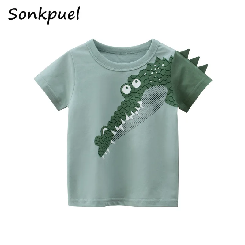 Футболки для мальчиков летние детские топы футболки хлопковая одежда маленьких