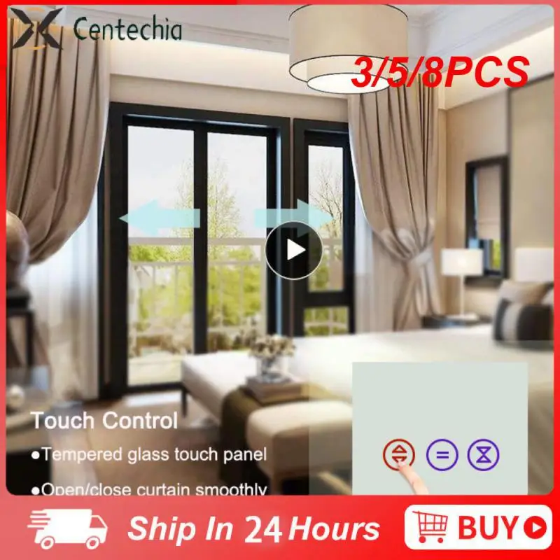 

3/5/8PCS 10a Wall Panel Switch Tuya Touch Curtain Switch Led Backlight Wifi Smart Switch 100-240 V Smart Home Smart Life