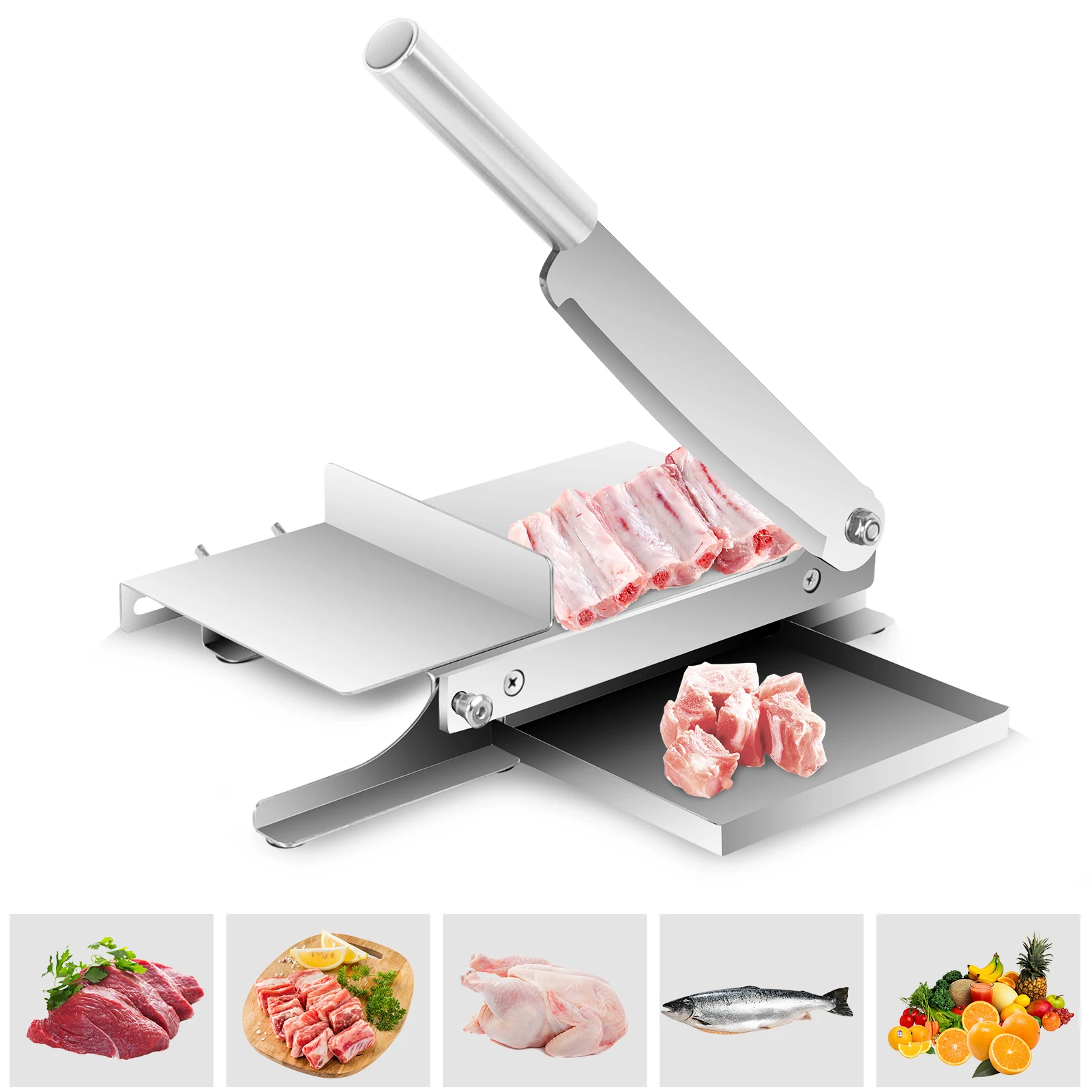 

Ручная мясорубка, измельчитель для мяса из нержавеющей стали, резак для рыбы, говядины, джерки, костей, машина для резки ребер, курицы