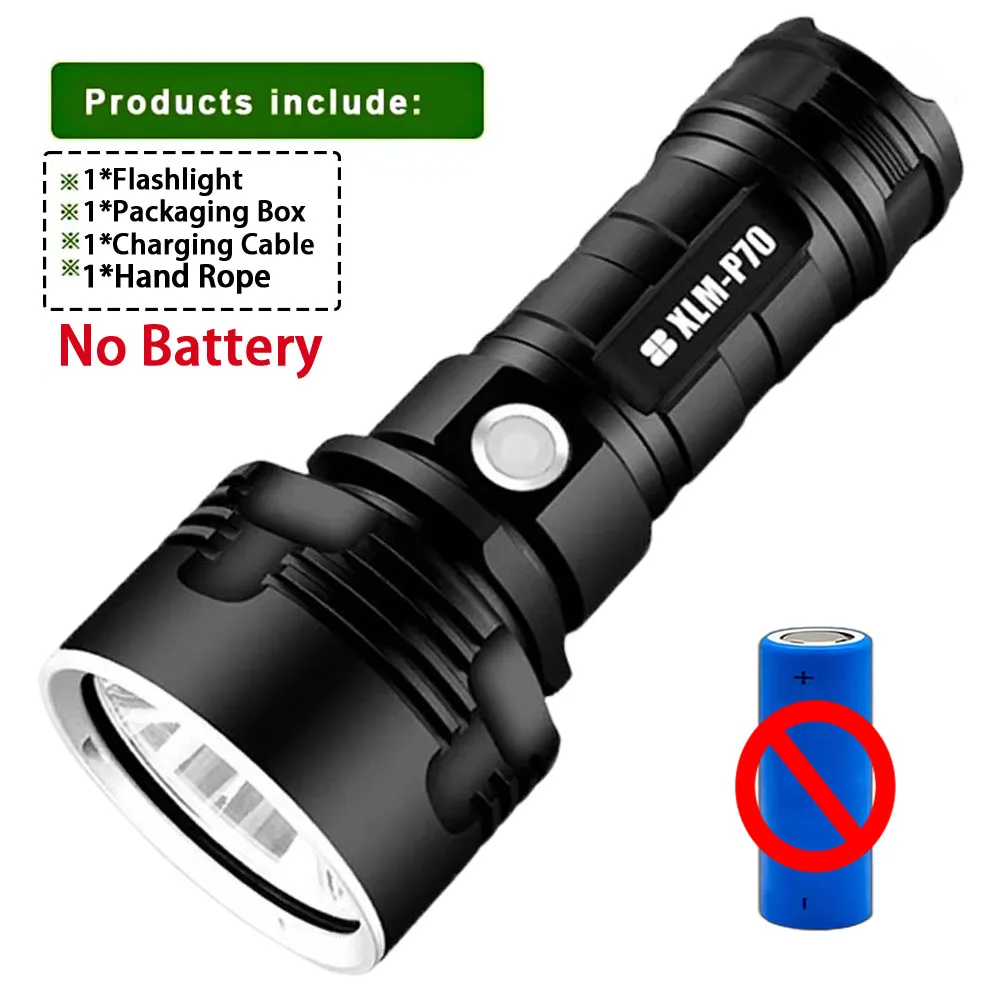 

Тактический фонарь XHP70 черный алюминий