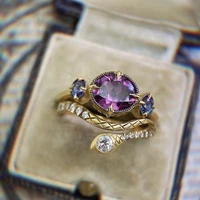 fashion box ring european and american womens inlaid zircon engagement jewelry couple style
