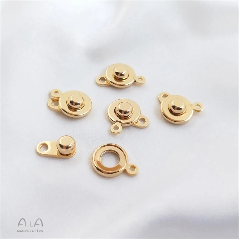

14K Plating Gold Filled Button head accessories connect end buttons handmade DIY bracelet necklace link accessories