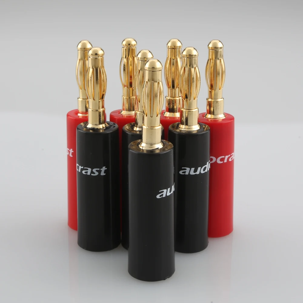 

16 pcs Hifi Audio Banana connector 24k gold plated 4mm Banana Plug hifi Speaker cable Connector