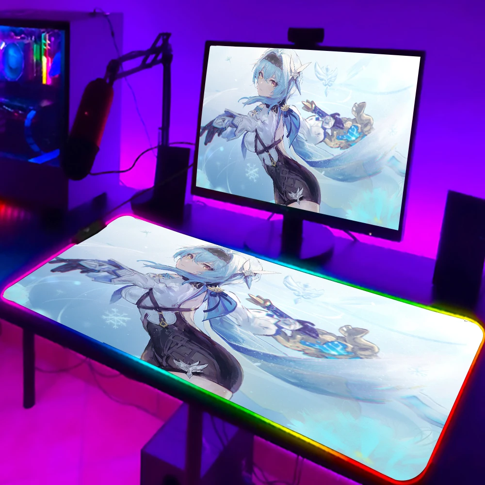 

rgb Genshin impact Hot Sales Gamer Speed Mice Large Rubber Mousepad Size for xxl Raiden Shogun Pad Pad For Mouse kawaii carpet