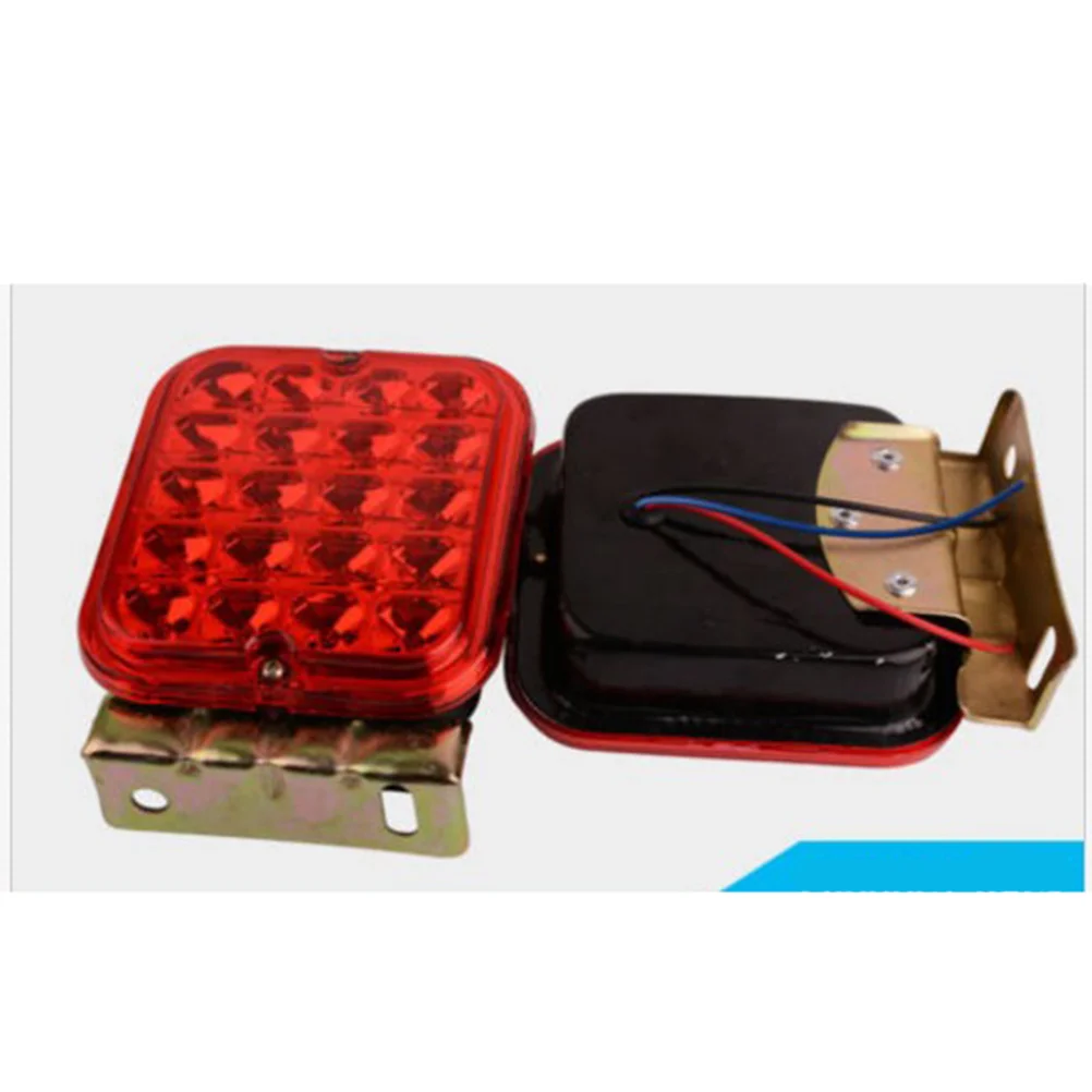 

1 Pair 20 LEDs 24V Car Rear LED Fog Light Iron Frame Lamp Anti-Collision Taillight (Red)
