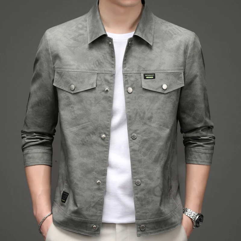 

Spring 2022 New Men's Casual Fashion Lapel Long Sleeve Pocket Jacket Men's Fashion Trend Young People