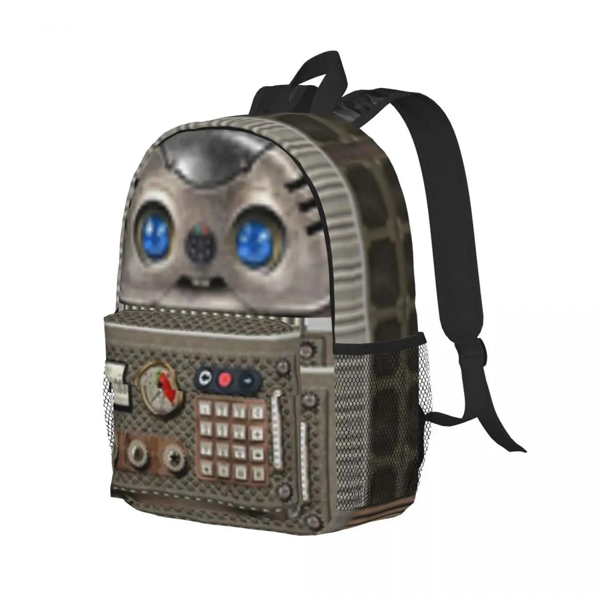 Маленький робот с голубыми глазами от Maxine Gadd новая модная школьная сумка