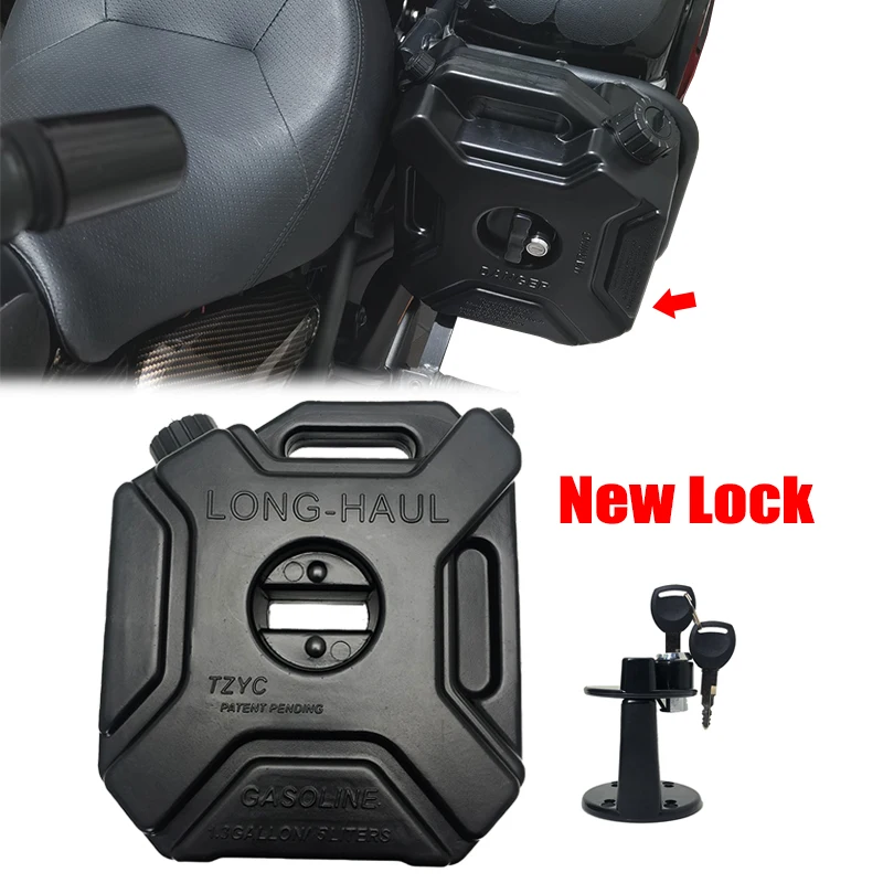 2022 Motorcycle Black with New Lock Fuel Tanks Practical Long-Haul Gasoline Diesel Fuel Tank Can Pack Fits For Offroad SUV ATV