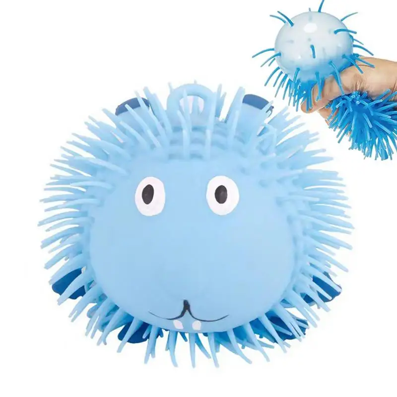 

Puffer Ball Toys Soft Relief Stress Puffer Rubber Ball With Luminous Design Stretchable Elasticity Glowing Puffer Balls For