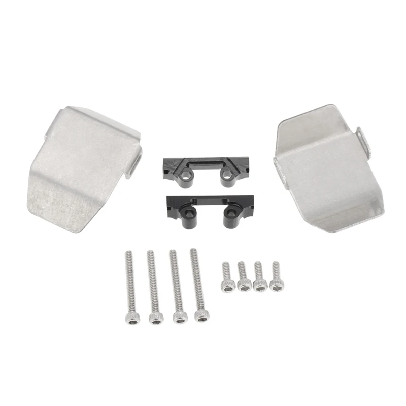 For Axial SCX24 90081 1/24 RC Crawler Upgrade Parts Stainless Steel Chassis Armor Axle Protector Plate Accessories