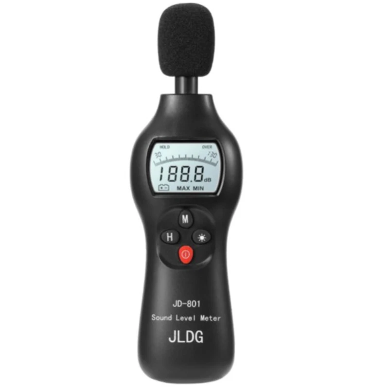 

JLDG JD-801 30-130DB Noise Tester Digital Sound Level Decibel Monitor LCD Display Noise Measurement Tools With Backlight