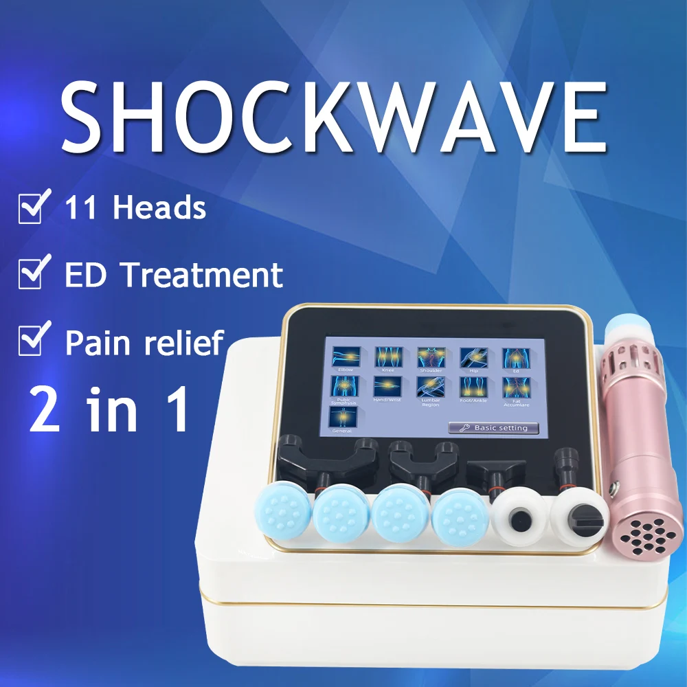 

2 in1 Shock Wave Chiropractic Adjusting Tool For Men ED Massager Shockwave Therapy Machine Shoulder Relief Pain Massage Gun 2022