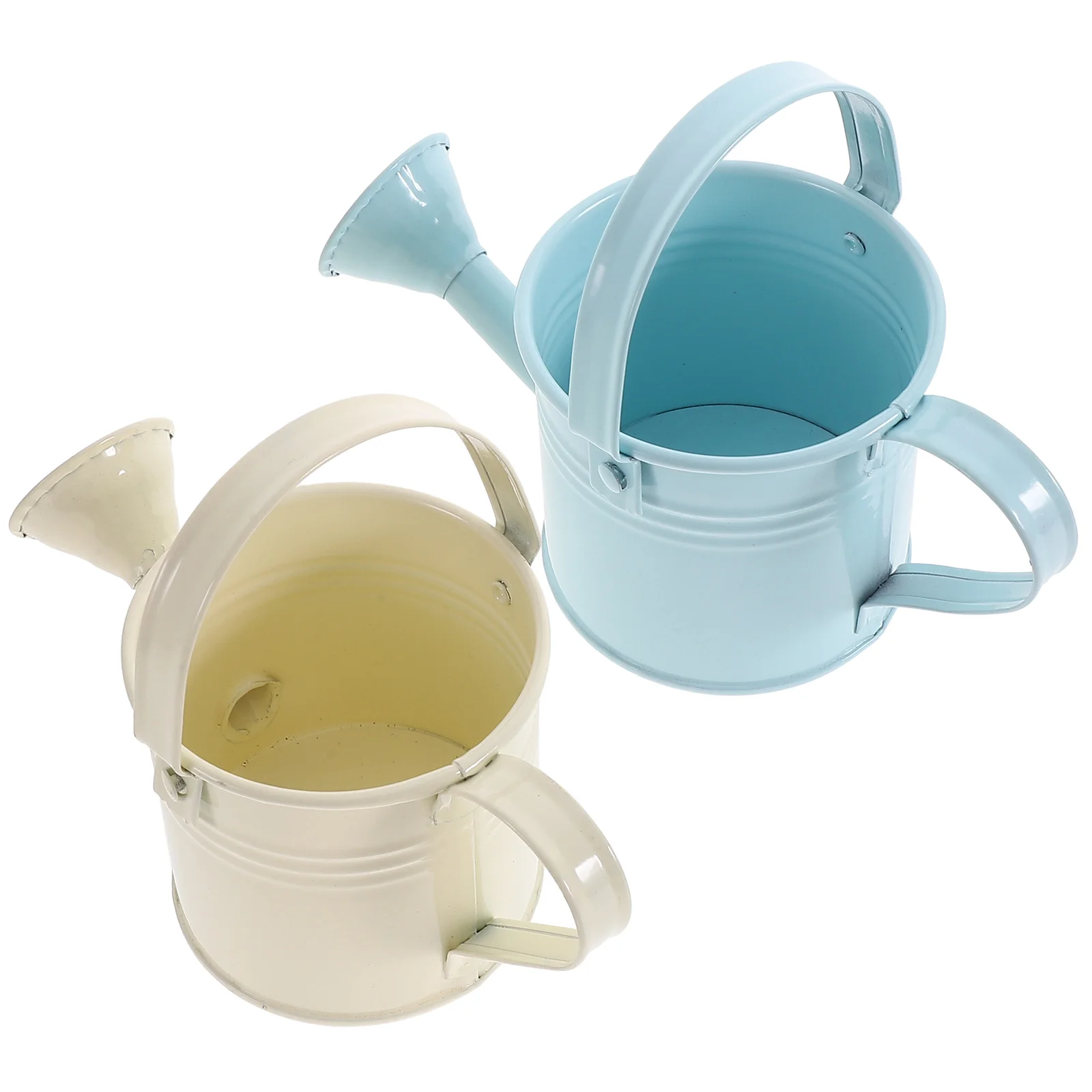 

2 Pcs Toddler Playset Outdoor Watering Can Long Mouth Plastic Flower Bucket Child Cans For flowers