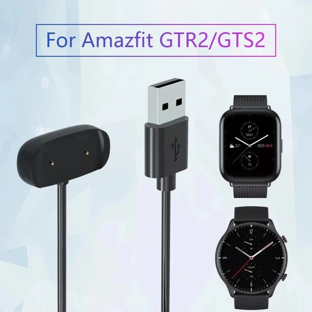 

100cm Smart Watch Dock Charger Adapter USB Charging Cable Cord Magnetic For Huami Amazfit Bip U/GTR2/GTR 2e/GTS2/Pop pro/Zepp E