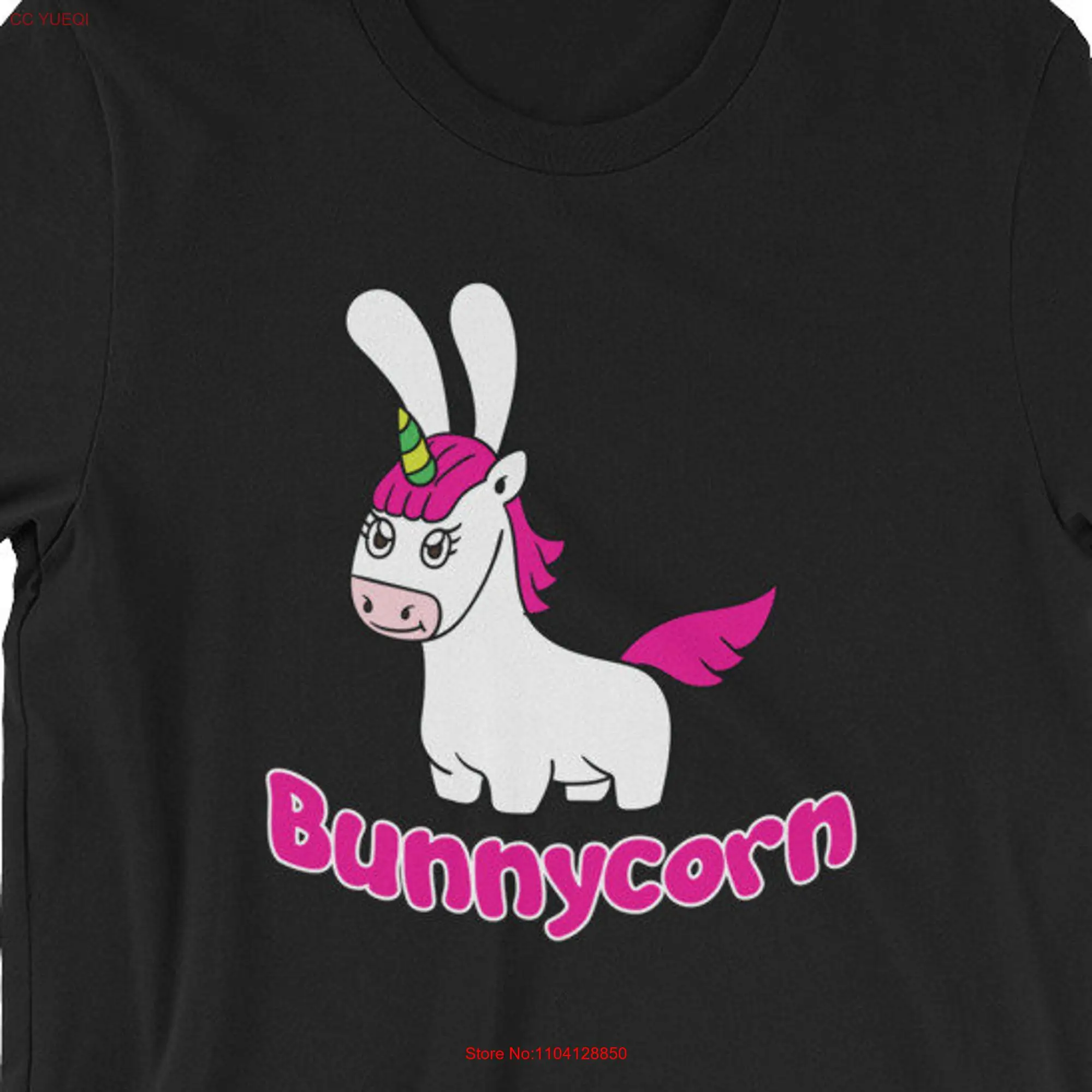 Футболка Bunnycorn в стиле унисекс с длинным или коротким рукавом