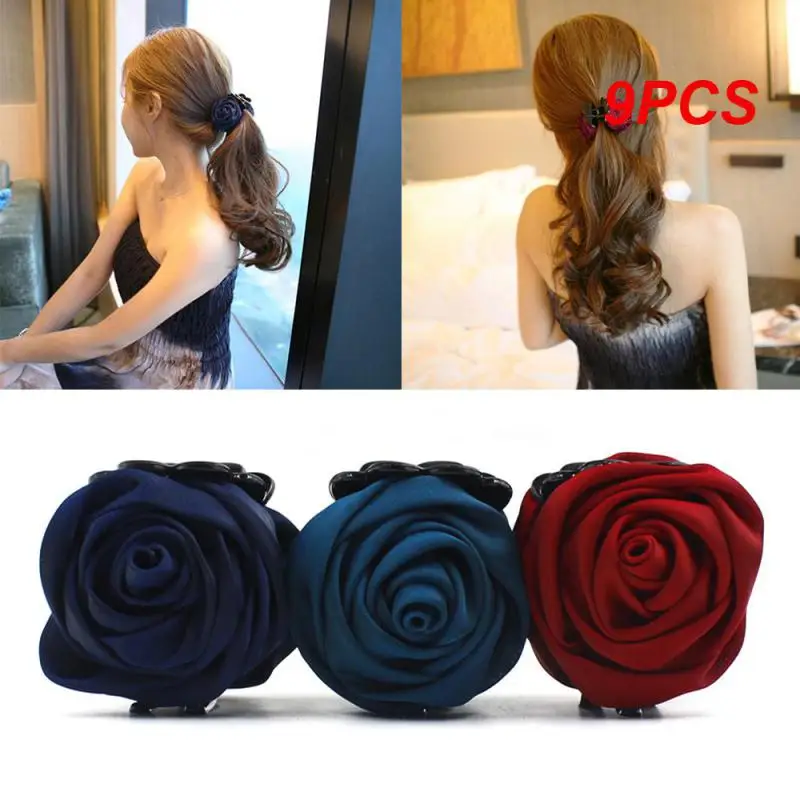 

9 шт. модные заколки для волос, заколка-пряжка для волос в виде розы, заколка-краб для волос, головные уборы для женщин, аксессуары для укладки волос в Корейском стиле