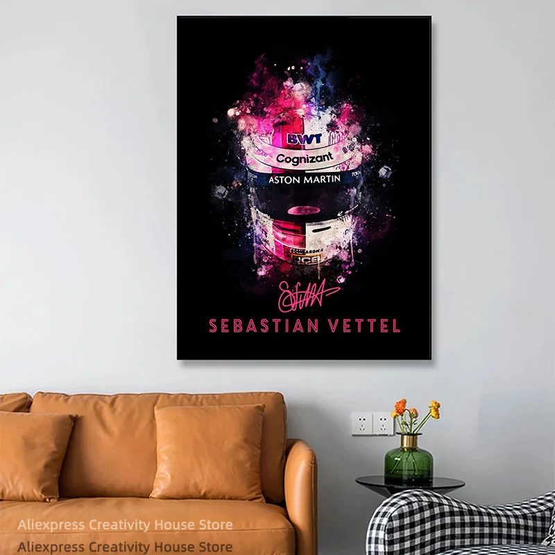 Себастьян веттел постер Холст Картина Искусство декор гостиной - купить по