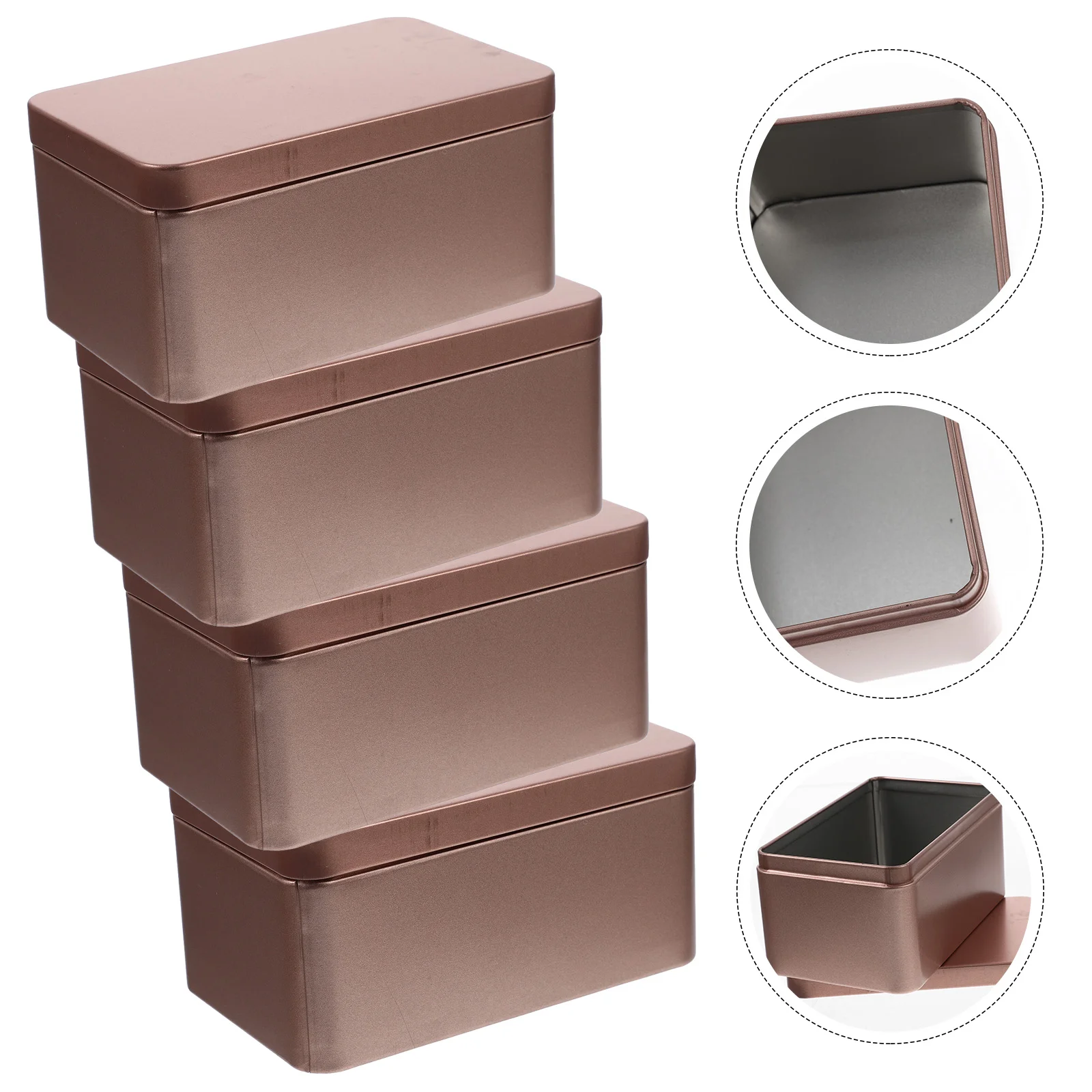 

Box Tin Tins Tinplate Tea Storage Container Candy Metaljar Boxes Rectangularcans Empty Cookie Canister Party Casecontainers