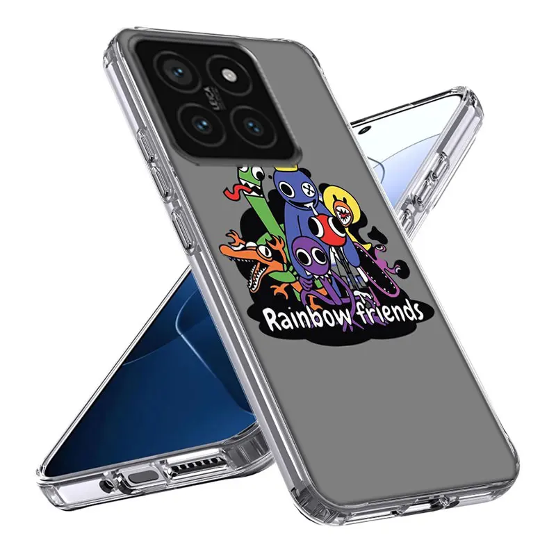 Rainbow Friends Cartoon Toy Game Clear Phone Case For Xiaom Mi 12 12T 11T 10T 9T 13 11 10 9 8 Lite CC9 CC9E Pro 6X 5X A1 A2 A3 C