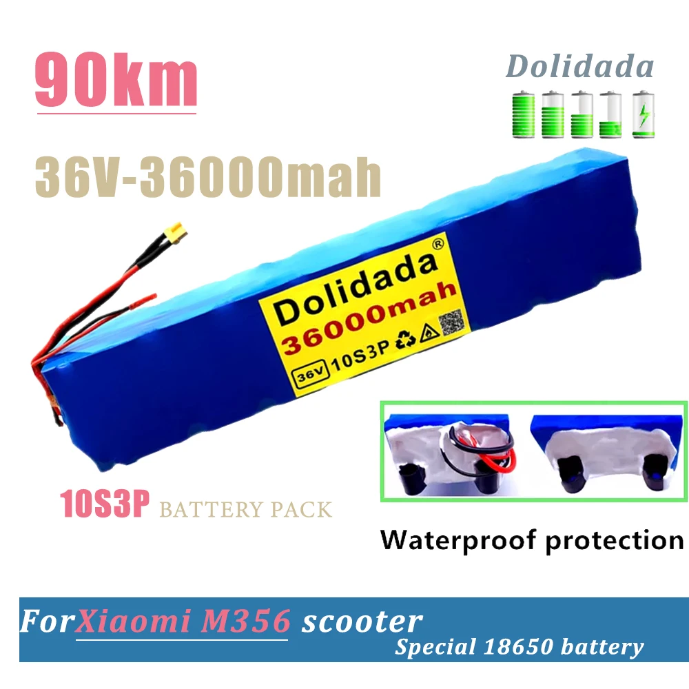 

Dolidada High Power 36V 36000mAh Battery 10S3P 36Ah Battery Pack Forxiaomi M365 Electric Scooter For Ebike Electric Bicycle