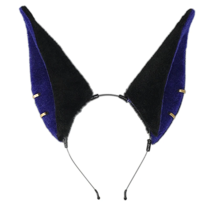 

L93F Washing Face Headband Plush Animal Ear Shape Hair Hoop Cute Hairband for Teens