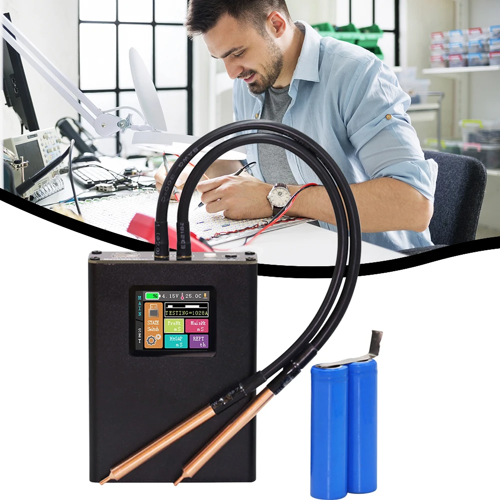 

Handheld Spot Welder for 0.1-0.25mm Nickel Mini Spot Welder Digital Display Small Spot Welder 18650 Lithium Battery DIY Tool Kit