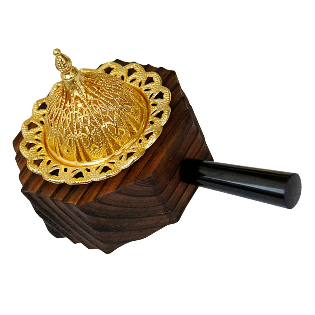 Incense Burner Holder Censer Bakhoor Decorative Charcoal Long Cone Handle Aromatherapy Muslim Arab Stick Coil Stand Diffuser
