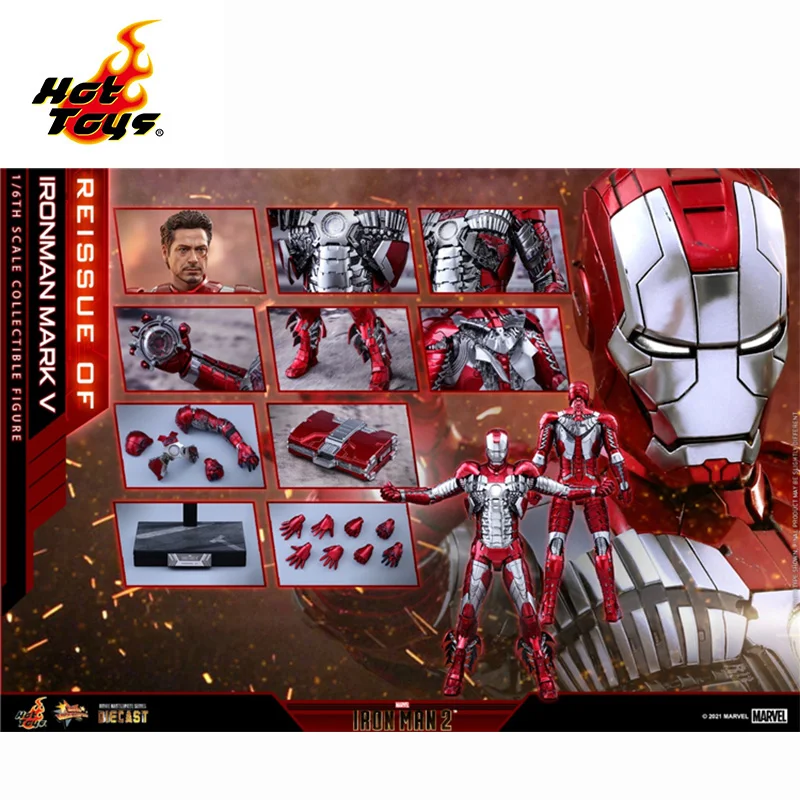 

Оригинальные игрушки Hottoys HT 1/6 Iron Man MK5 MMS400D18 Iron Man 2 фигурки героев аниме Marvel, коллекционные модели игрушек