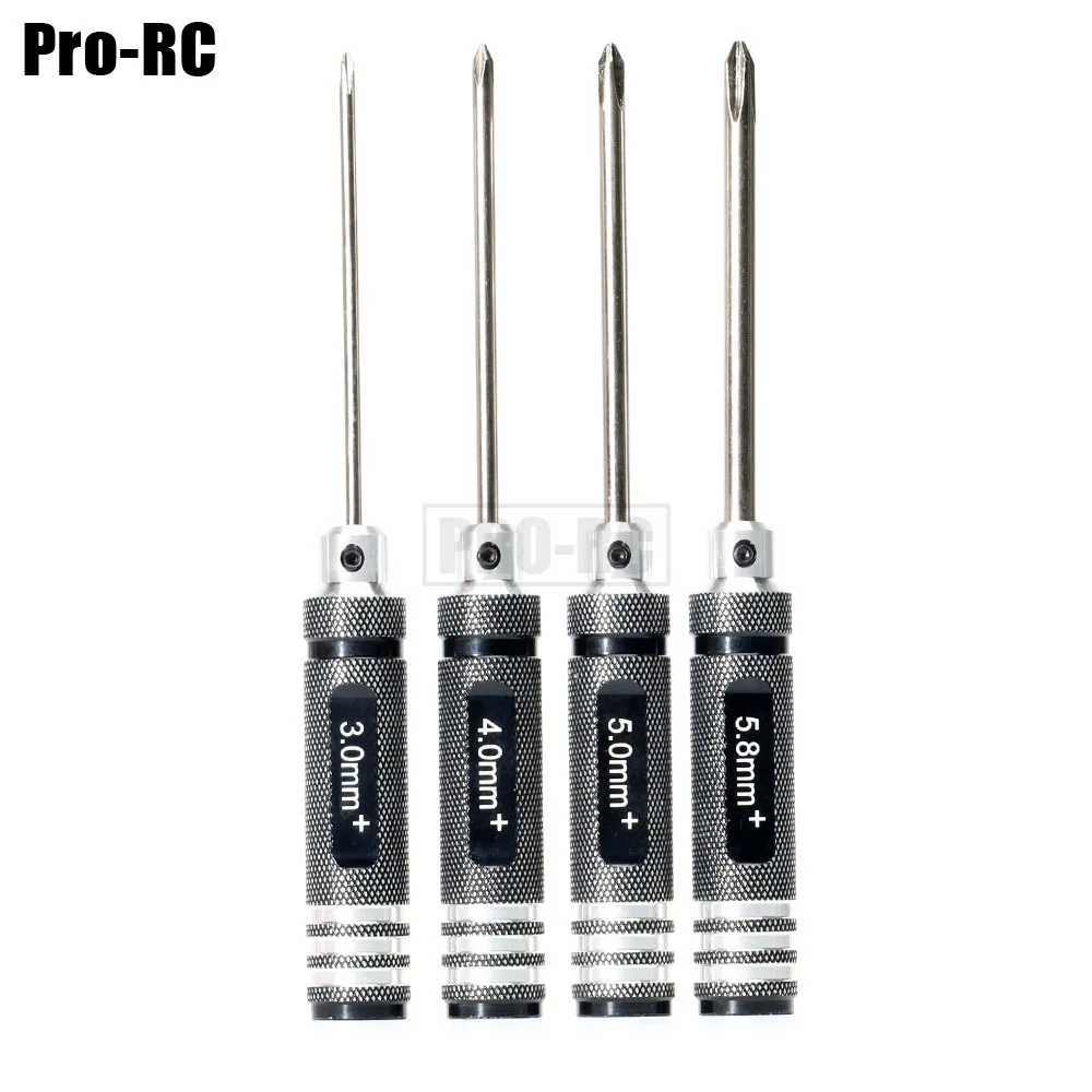 

Metal 3.0/4.0/5.0/5.8mm Cross Phillips Screwdriver Screw Driver Tool Kit for RC Helicopter Airplane Car Boat