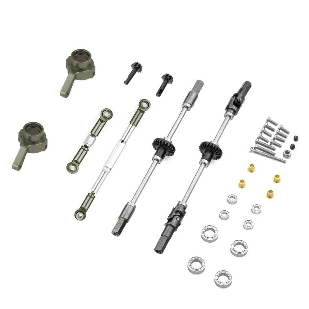 

Metal Steel Gear Front & Rear Axle Bridge Steering Cup Kit for WPL C14 C24 C24-1 C34 1/16 RC Car Upgrade Parts 2