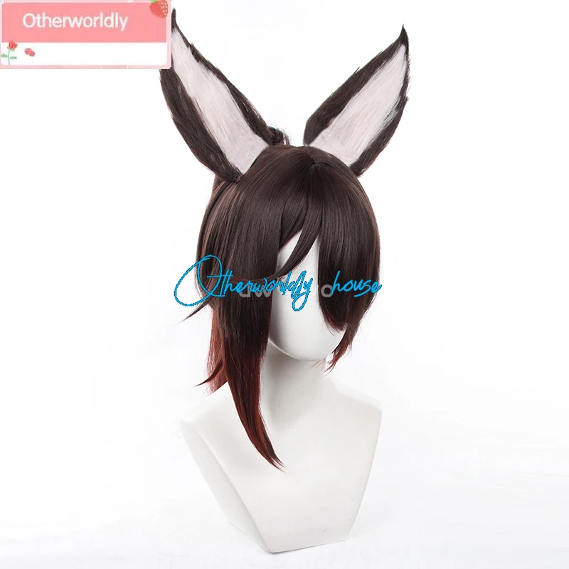 Парик для косплея Ting Yun с ушками Honkai Star Rail Tingyun парик из коричневых волос