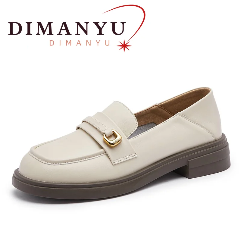 DIMANYU Loafers Women's 2023 Spring New Low Heel Comfortable Ladies Single Shoes Retro Fashion Women's Shoes