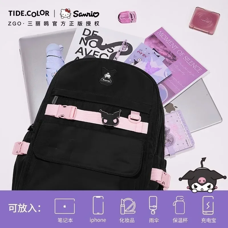 Рюкзак Sanrio Kuruomi для студентов Удобная дорожная сумка вместительные нейлоновые