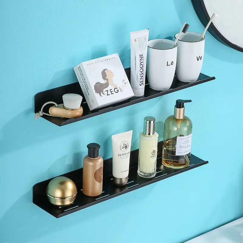 

Bathroom Shelf Toilet Rack Shelf Mirror Front Cosmetic Storage Rack Toilet Vanity Drain Rack Free Punch Wall-Mounted