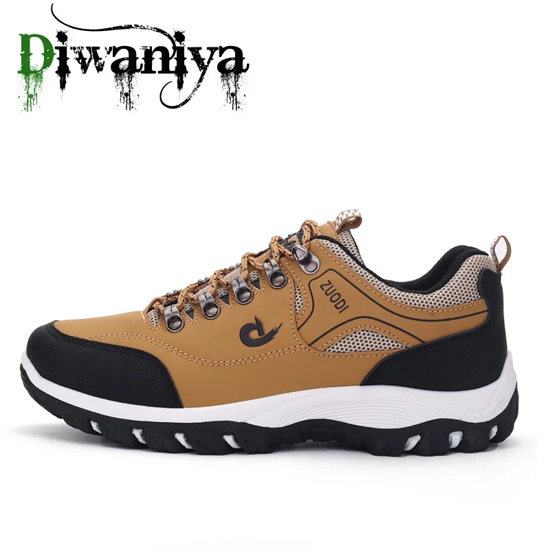 

Men Treking Shoes Round Toe Climbing Hiking Shoes Outdoor Sneakers Breathable Men Trainers Walking Casual Men Shoes Size 39-48