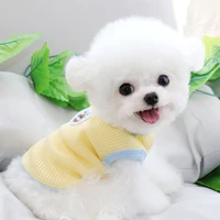 cute puppy clothes summer thin vest anti hair loss pet pullover breathable mesh dog clothes teddy fashion two legged clothes
