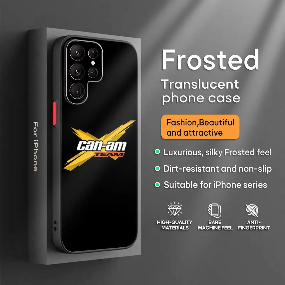 Чехол для телефона Can-Am BRP Bombardier для Samsung Galaxy S25 S24 S23 S22 S21 Plus Ultra FE, матовый полупрозрачный (art.: 3920d32630db1) - 3920d32630db1