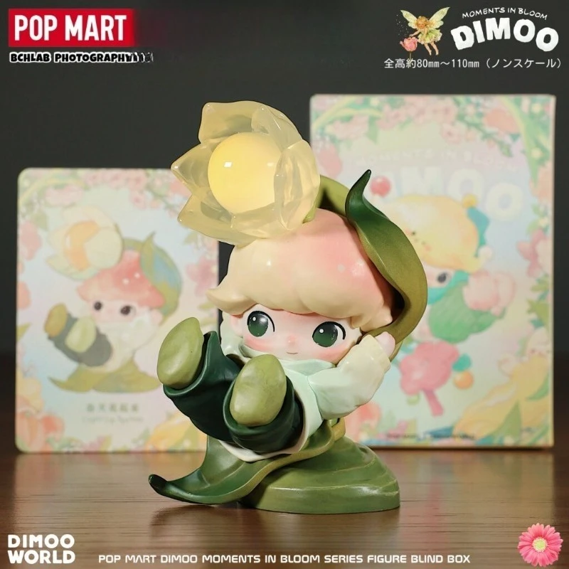 Фото Оригинальная коллекционная фигурка POP MART DIMOO Moment in Bloom Series Blind Box: Аниме-персонаж, украшение, милые игрушки, загадочный подарок №2