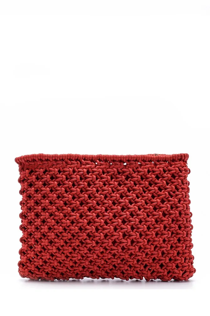 

2021 Trend, High Quality, Red Women's Straw Portfolio Bag
