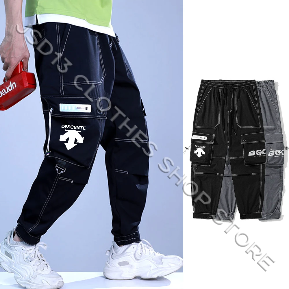 

Man Big Pockets Arrow Printed Cargo Pants Loose Streetwear Hip Hop Joggers Sweatpant Tactical Full Length Trouser Women Sport