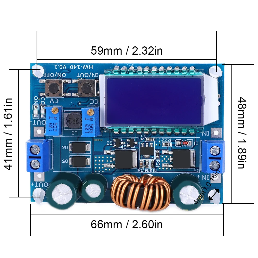 Плата модуля повышающего понижающего давления с модулями постоянного