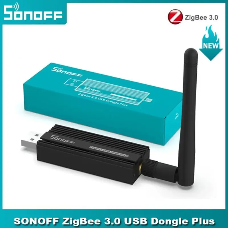 SONOFF – Dongle USB sans fil zb-p Plus Zigbee 3.0, analyseur de passerelle, Capture de clé USB avec antenne