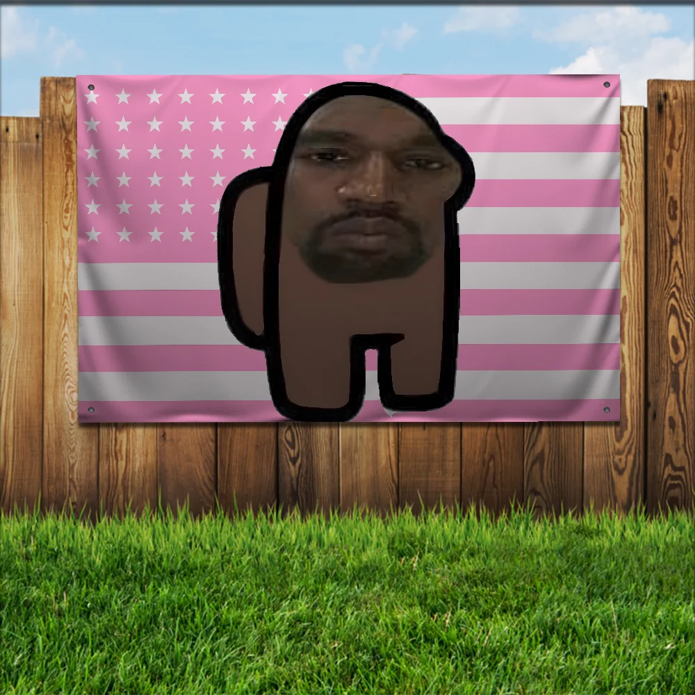 Фото USA K-Kanye West YE Funny Flag For Garden Flags Party Living Room Home Balcony Wall Decor Banner Bedroom Tapestry Outdoor №3