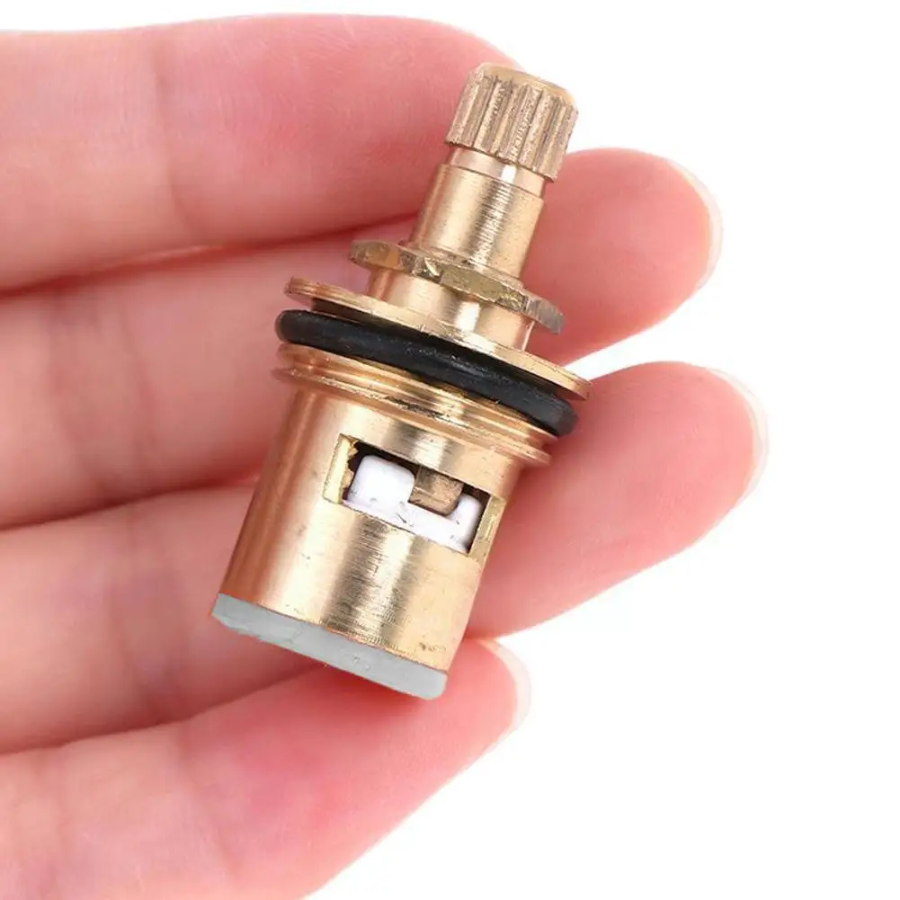 

20 Teeth Universal Replacement Tap Valves Brass Ceramic Disc Cartridge Inner Faucet Valve For Bathroom Faucet Repair Parts D1Q4
