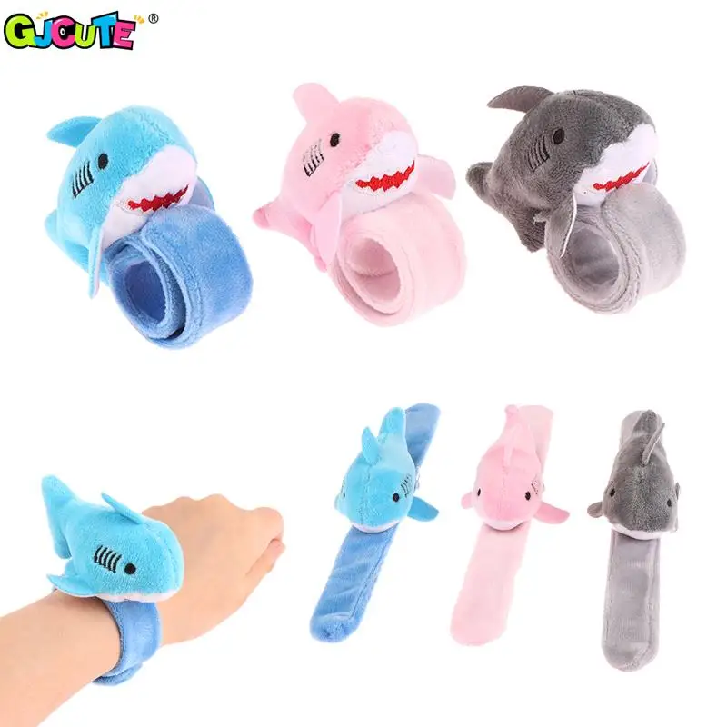 

Cute Plush Shark Wristband Stuffed Animal Slap Bracelet Slap Rings Slap Band Toy For Kids Party Favor Birthday Gift