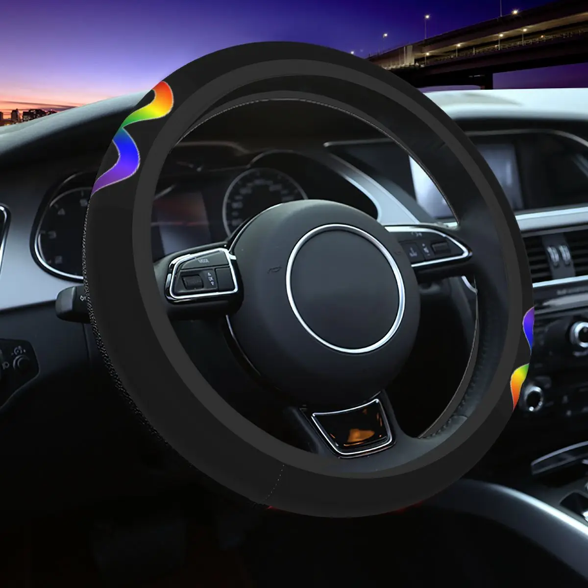 

Autism Acceptance Car Steering Wheel Cover 37-38 Soft Autistic Neurodiversity Fashion Car-styling Car Accessories