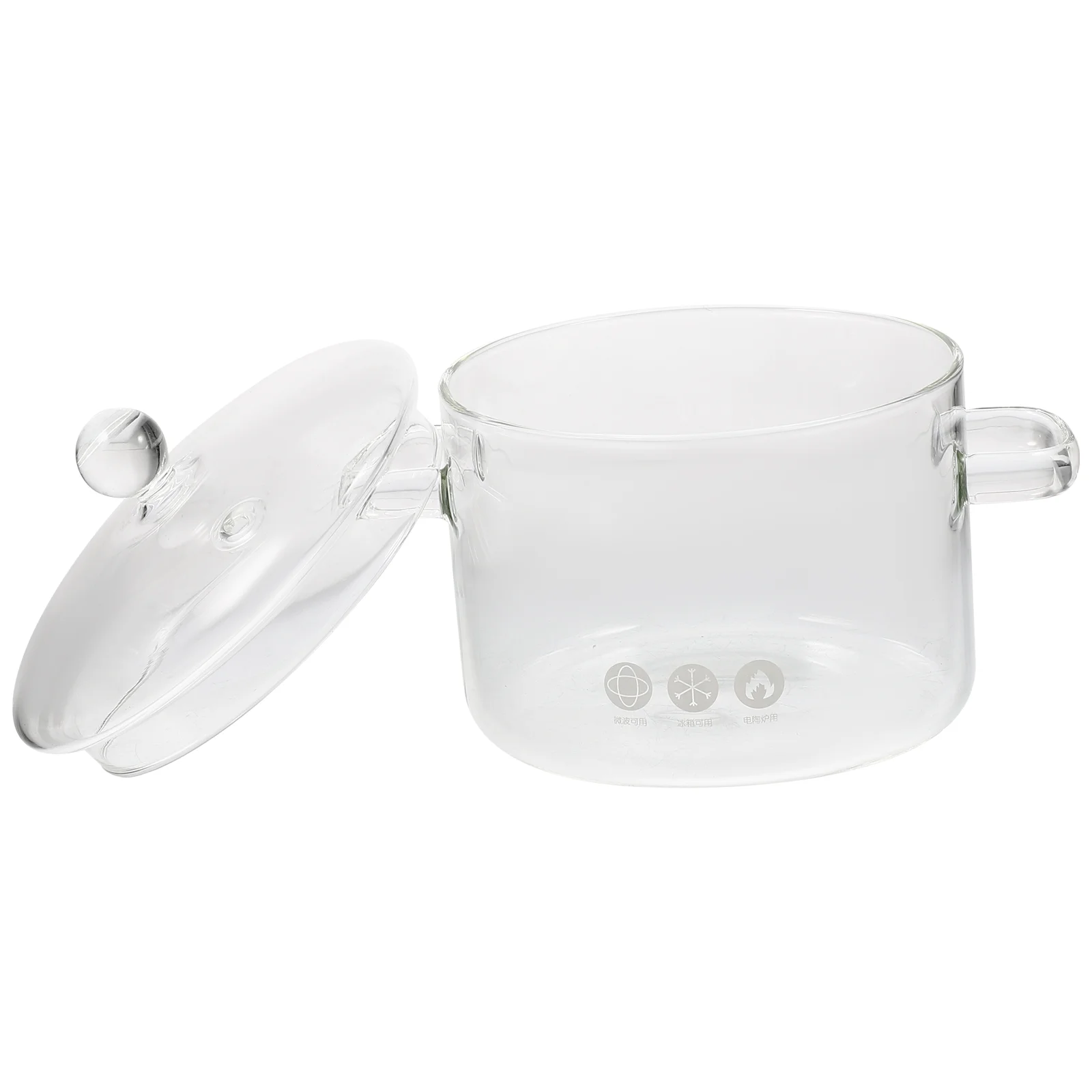 

Pot Cooking Clear Saucepan Lid Stew Cookware Pots Stove Kitchen Resistant Soup Stovetop Noodle Cover Borosilicate Home Pan Ramen