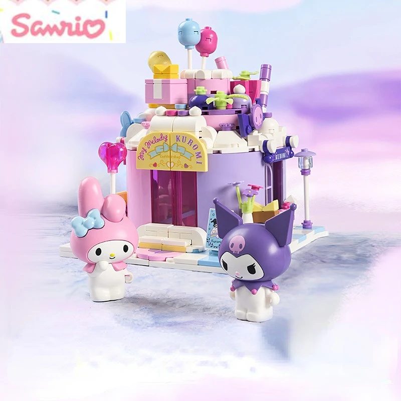 

Sanrio Sweet Journey Kuromi Melody Decoration of Puzzle Block Model Toys Hobbies Action Figures Holiday Gifts for Children