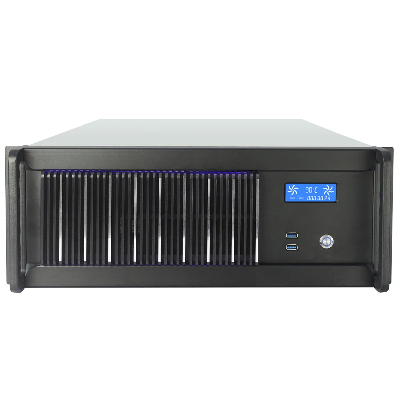 

Industrial 4u rackmount server case 12 GPU for workstation atx computer server case with display for CCTV camera