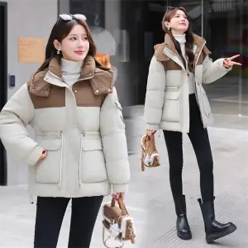 Женское пальто с хлопковой подкладкой новинка зимы 2024 толстые длинные пуховые